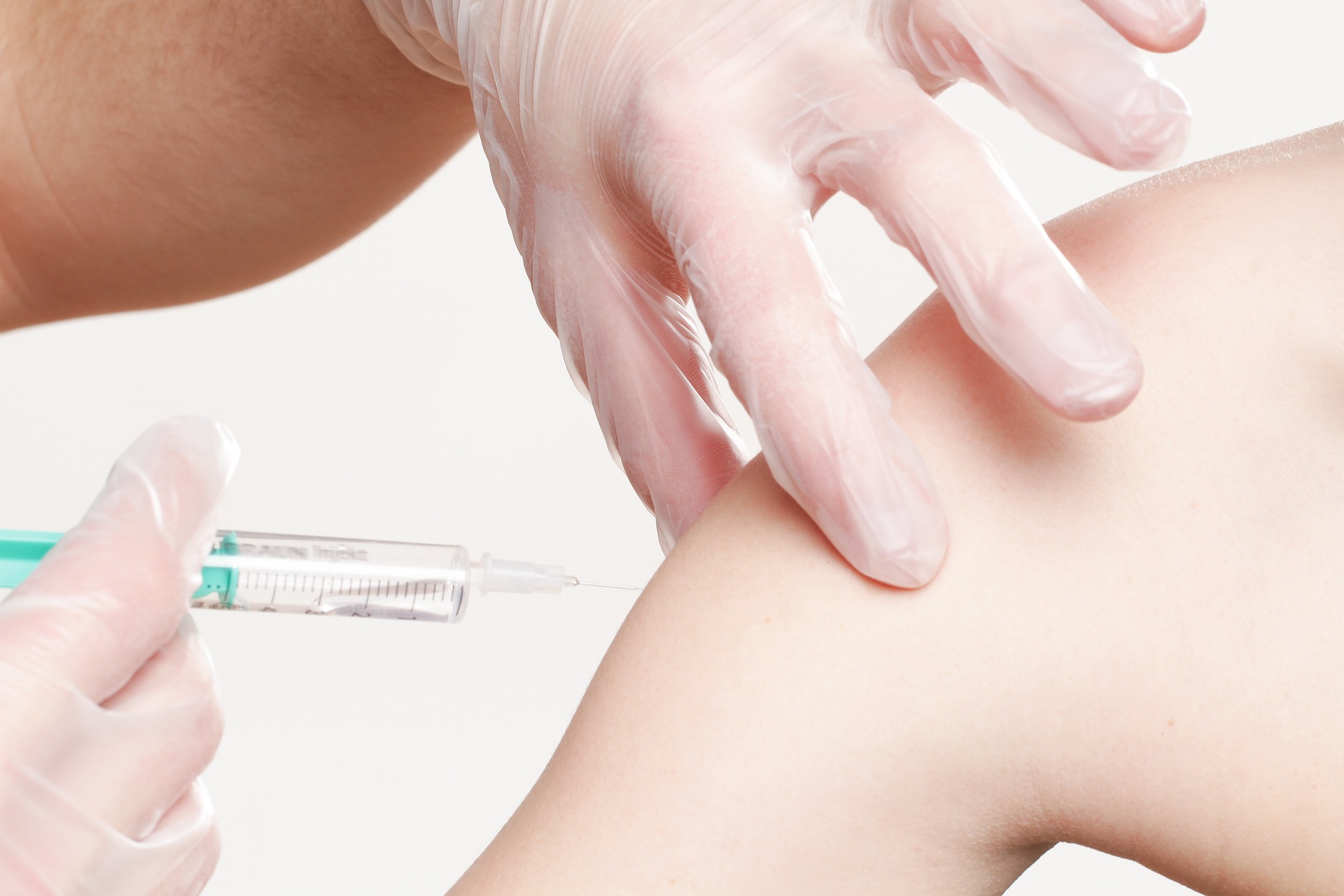 child receiving vaccine